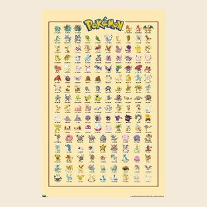 Pokémon - Kanto Grid Wall Poster_ 170